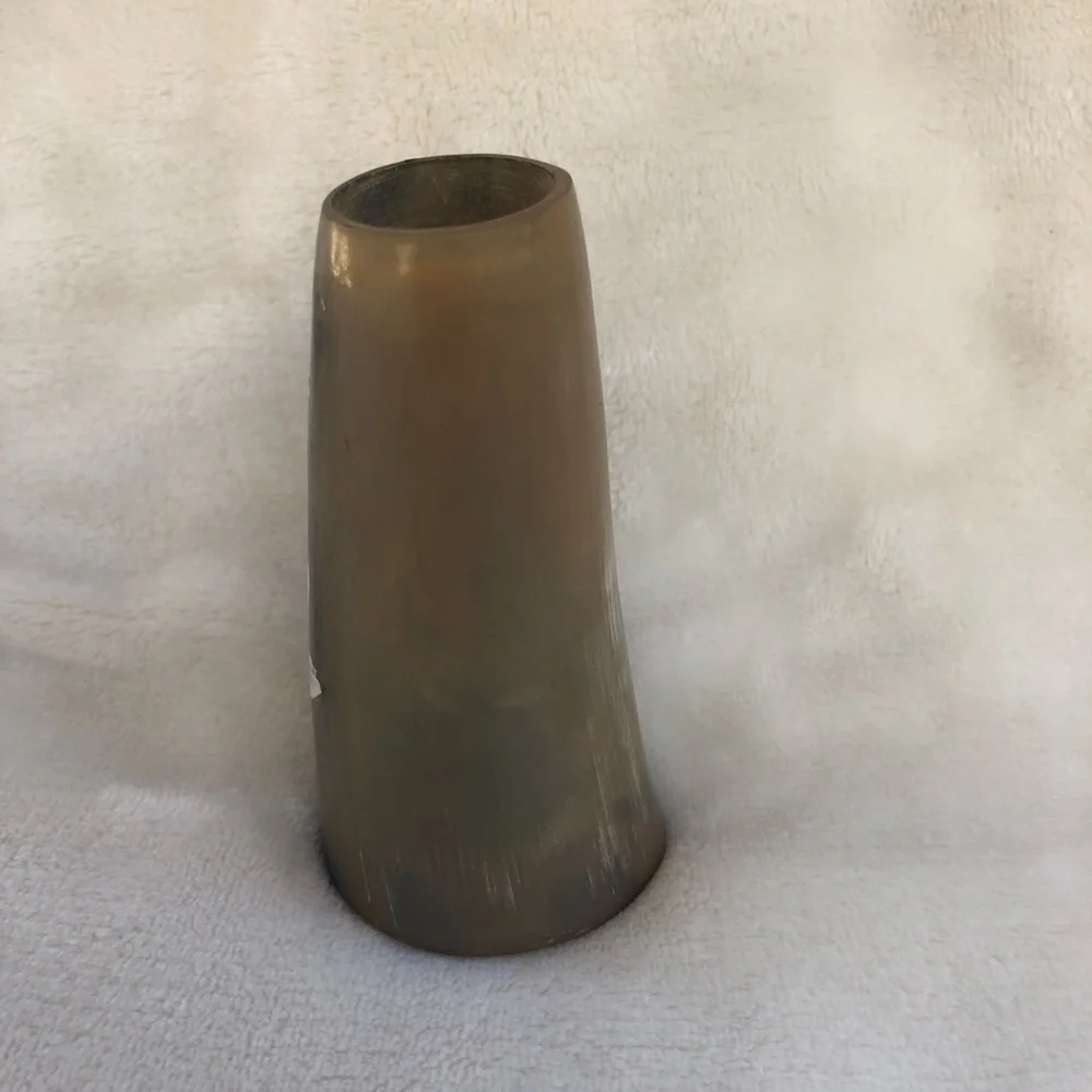 Hand Painted Steer Bull Cow Horn Cup - Mexican Indian - Picture 3 of 12